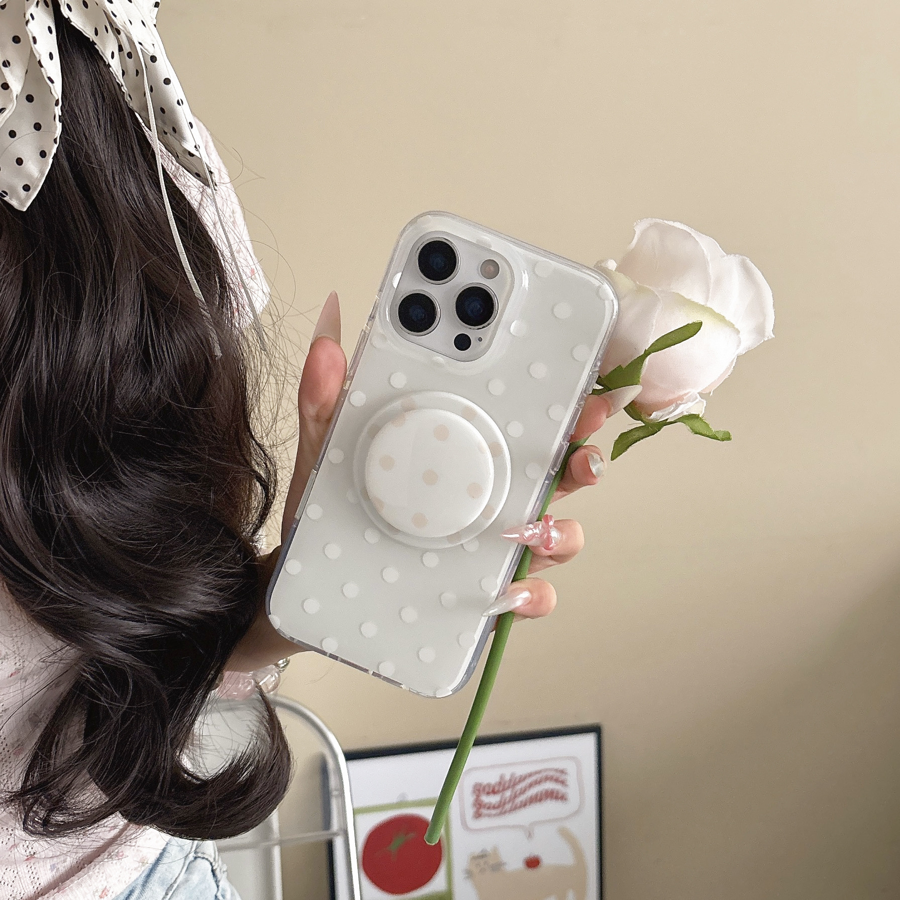 Polka Dot Phone Case Magnetic Bracket - Image 8