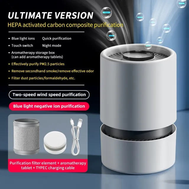 Desktop Air Purifier Formaldehyde And Odor Removal Smelly Second hand Smoke Indoor Small Clearing Machine Ej Jhq101 - Shop at LoveMi