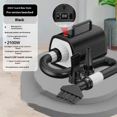 Pet Hair Dryer Household Dog High-power Hair Blowing Machine - C02 Smart Touch Black - View 1
