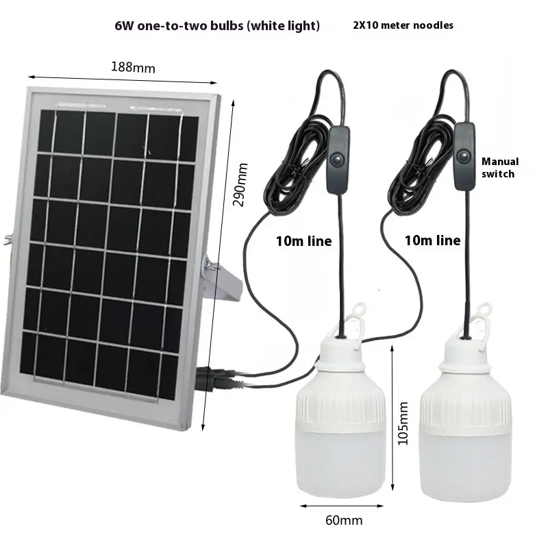 Solar Lighting Bulb One-to-two Split Garden Lamp