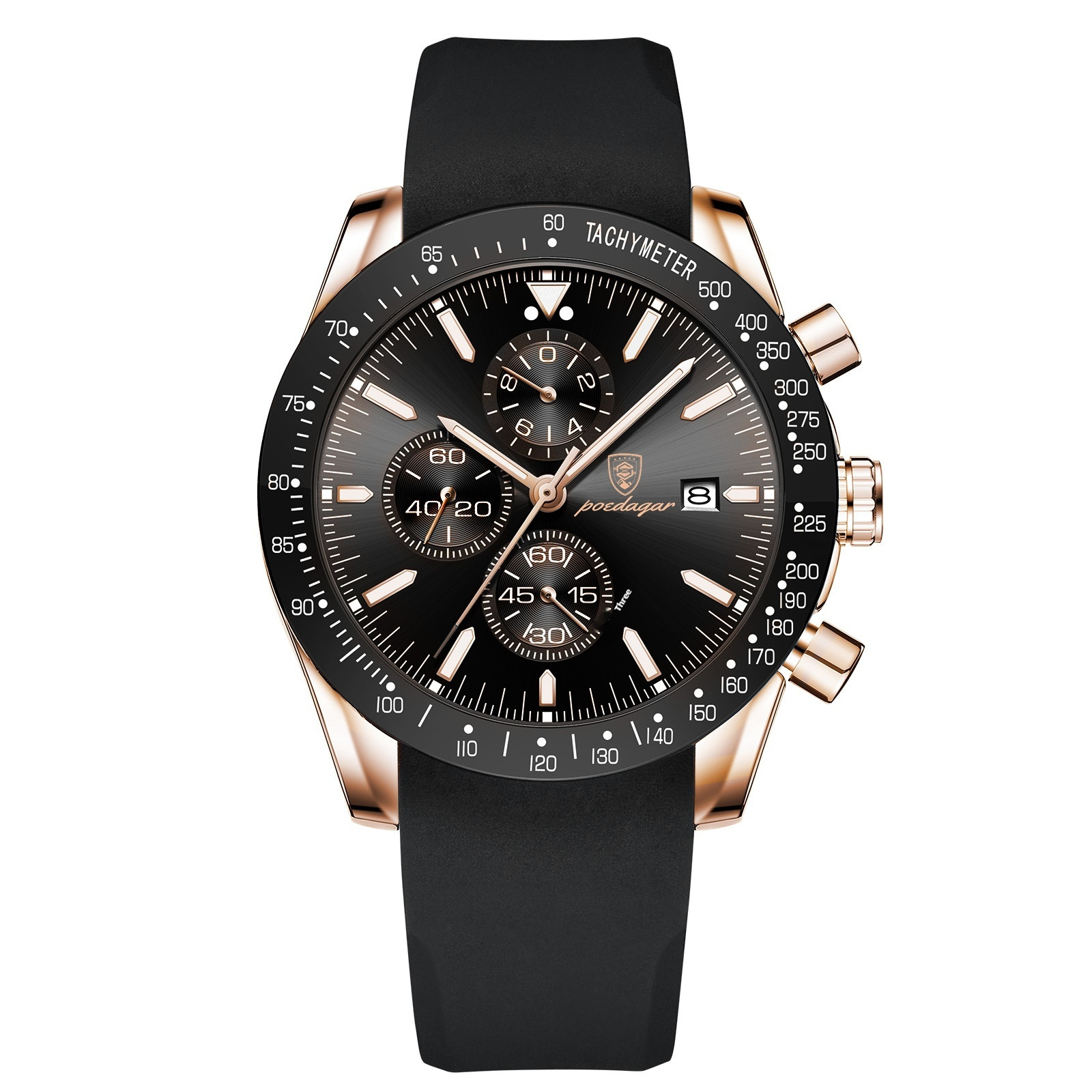 Men’s Sports Watch – Multifunction, Waterproof, Luminous Dial, Oversize 9 mm - Picture 8 of 13