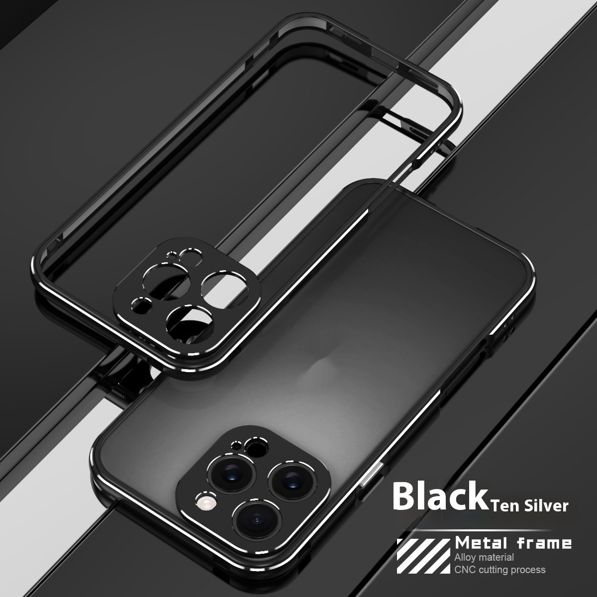 Title 6, iPhone 16 Pro Metallrahmen Schutzhülle Dünn Hoc...