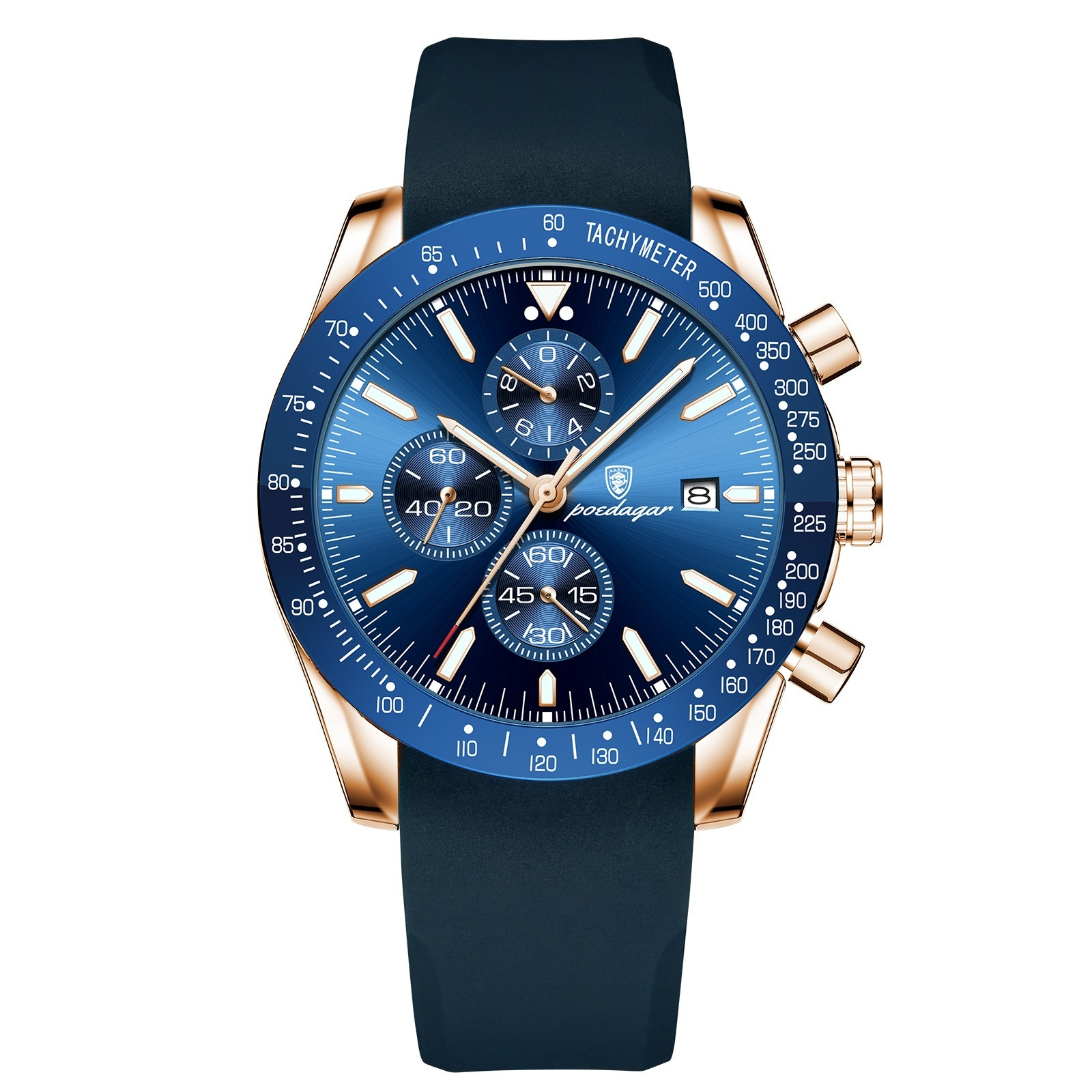 Men’s Sports Watch – Multifunction, Waterproof, Luminous Dial, Oversize 9 mm - Picture 9 of 13