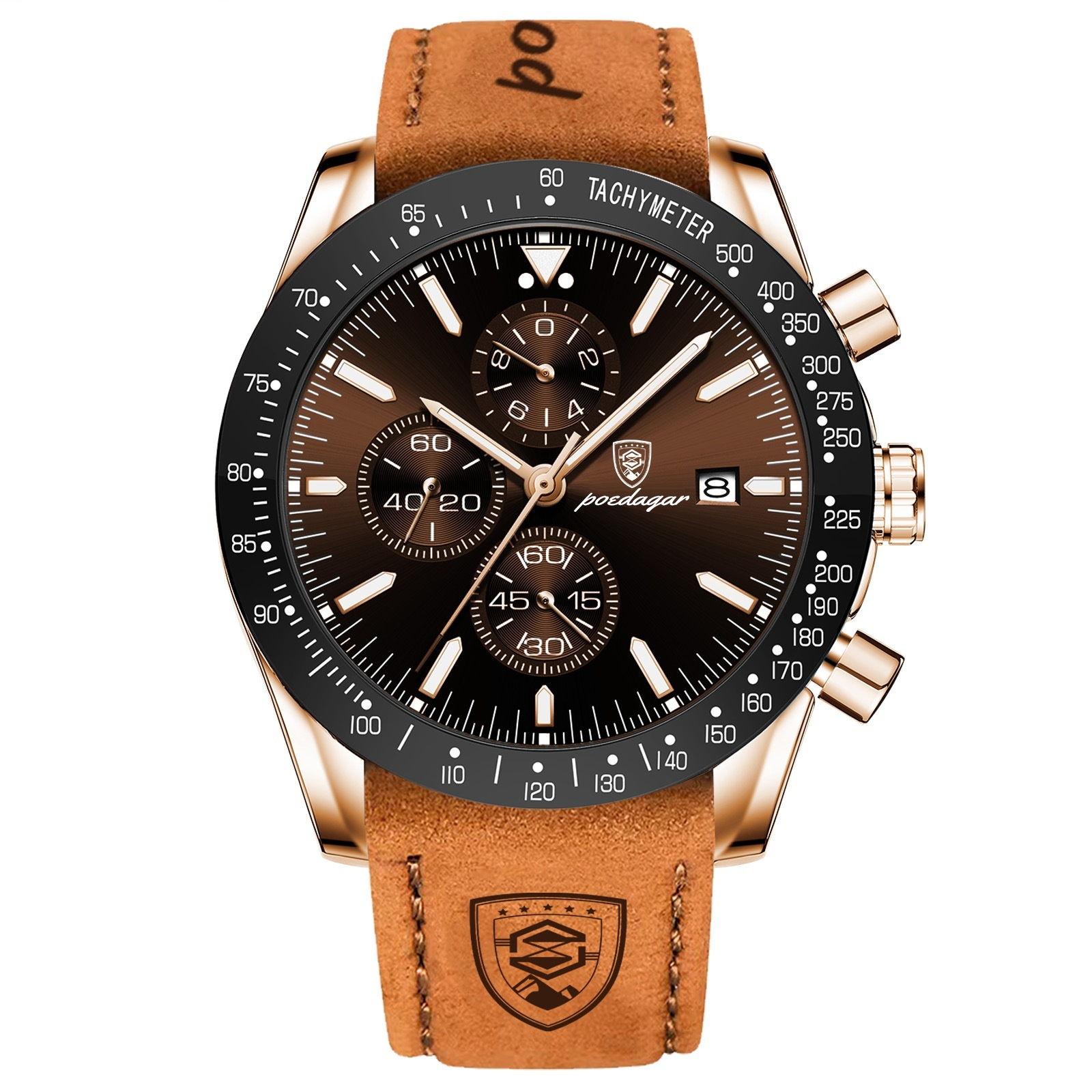 Men’s Sports Watch – Multifunction, Waterproof, Luminous Dial, Oversize 9 mm - Picture 7 of 13