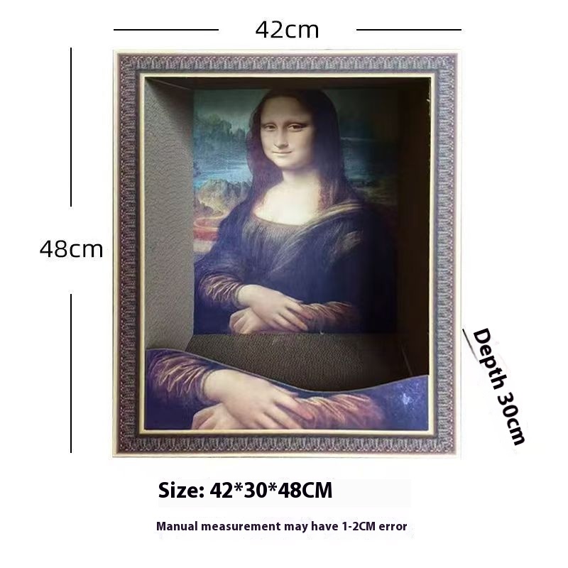 Mona Lisa Cat Nest Photo Frame Mona Lisa Cat Scratch Board