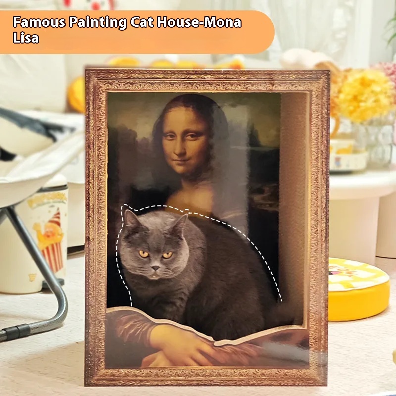 Mona Lisa Cat Nest Photo Frame Mona Lisa Cat Scratch Board