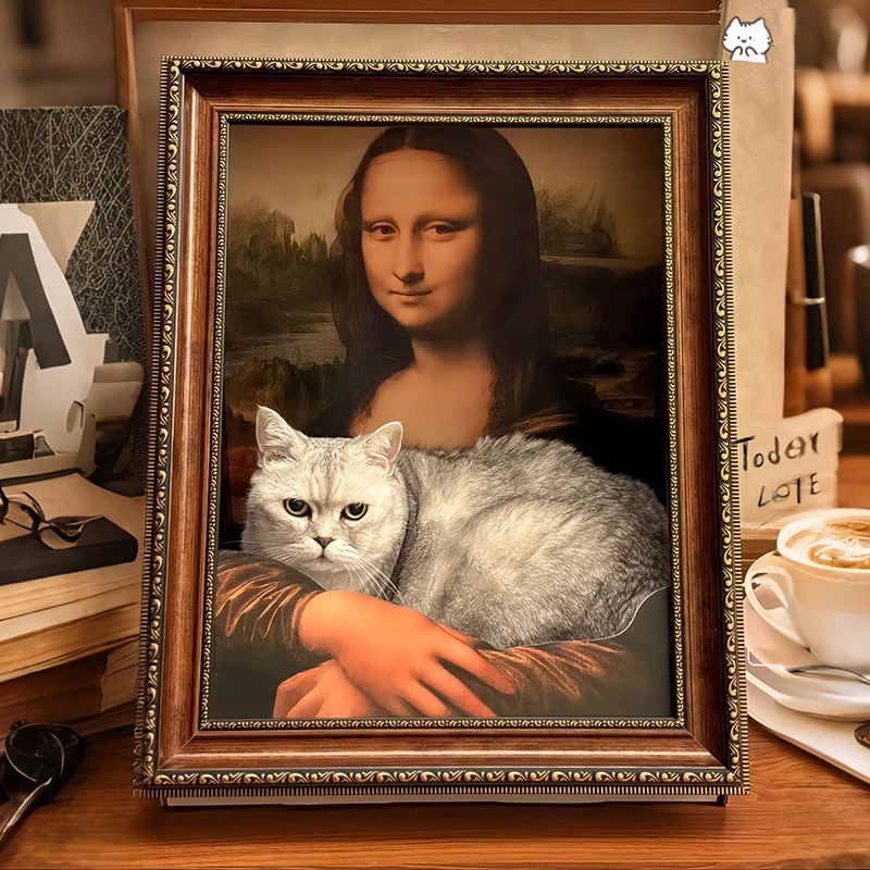 Mona Lisa Cat Nest Photo Frame Mona Lisa Cat Scratch Board