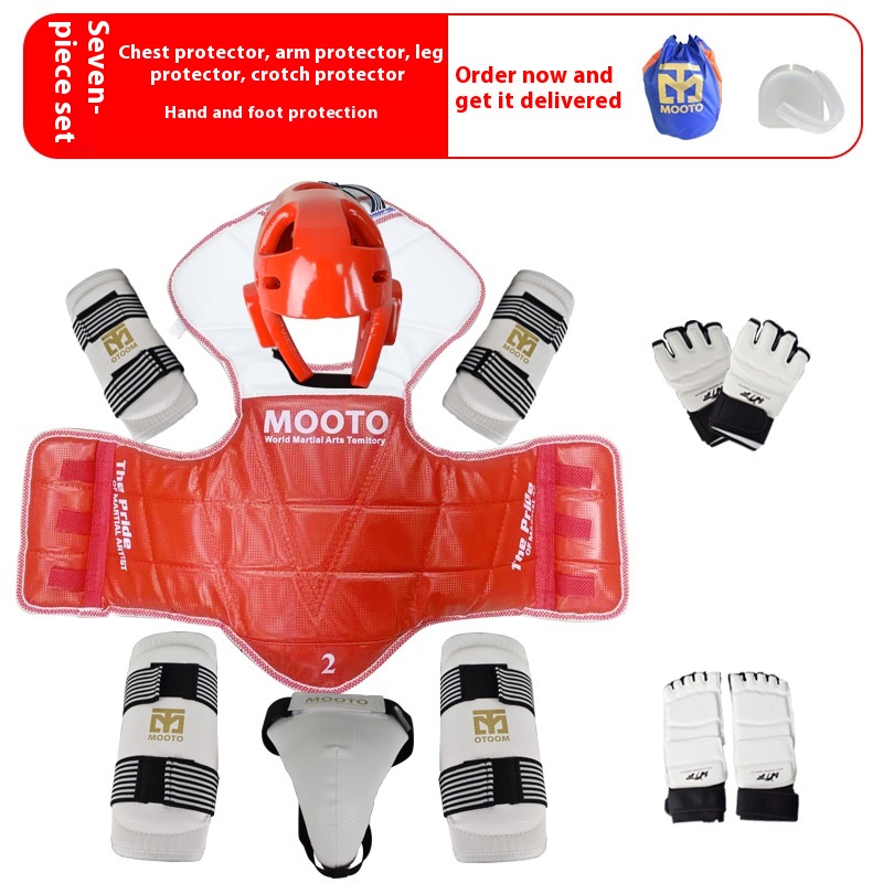 Taekwondo Protective Gear Thickened Combat Equipment Complete Set - Image 11