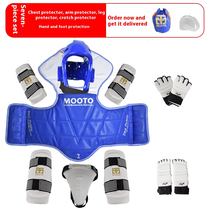 Taekwondo Protective Gear Thickened Combat Equipment Complete Set - Image 12