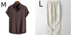 Men's FashionCasual Short Sleeve Stand Collar Shirt - Set1 - View 1
