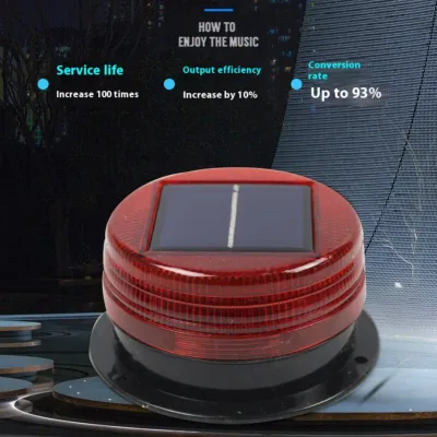 Red And Blue Solar Roof Magnetic Solar Flash Warning Light