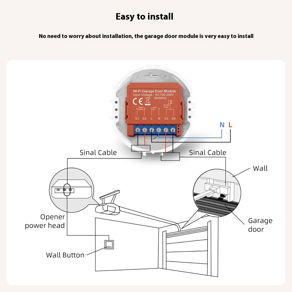 AVATTO Tuya Smart WiFi Garage Door Opener Controller for Alexa and Google Home