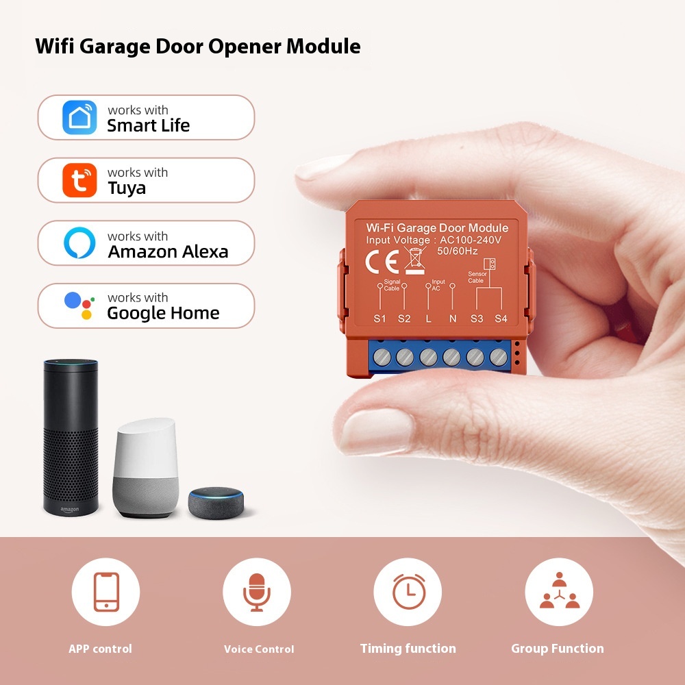 AVATTO Tuya Smart WiFi Garage Door Opener Controller for Alexa and Google Home