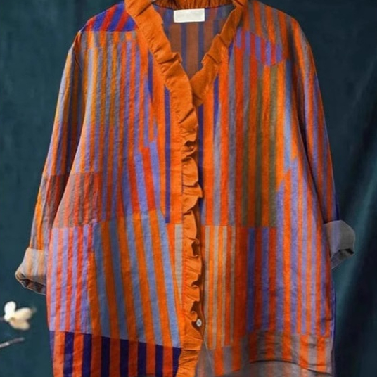 Loose Print Crew Neck Casual Plus Size Women's T-shirt