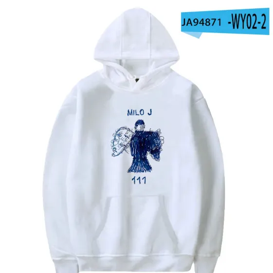 Trendy All-matching Fleece Hooded Sweater - White B