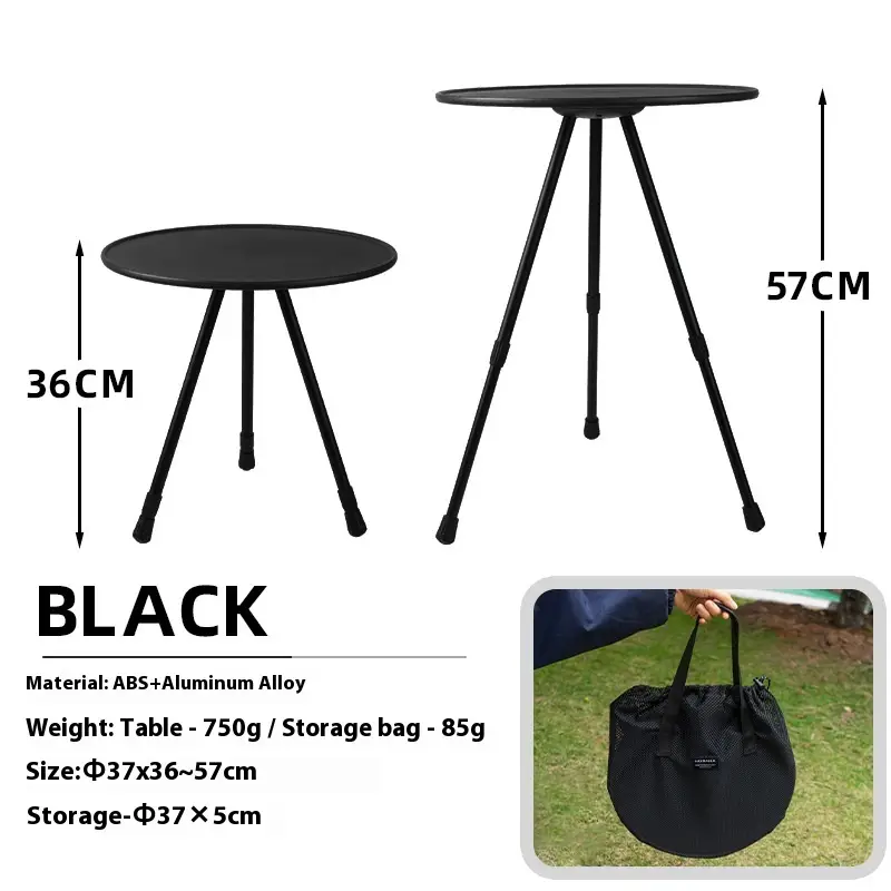 Outdoor Folding Small Round Table Camping Portable Lifting Table