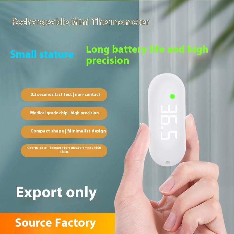 Forehead Temperature Gun Mini Rechargeable Electronic Thermometer - Image 1