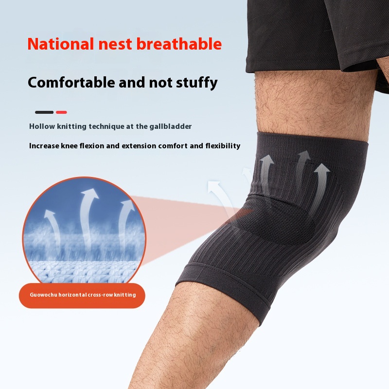 Knit Breathable Knee Pads Running Sports Basketball Badminton Leggings Thin - Image 5