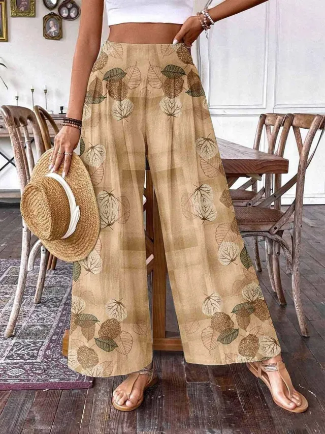 Elegant High Waist Wide Leg Women's Trousers 5 A297 - Shop at LoveMi