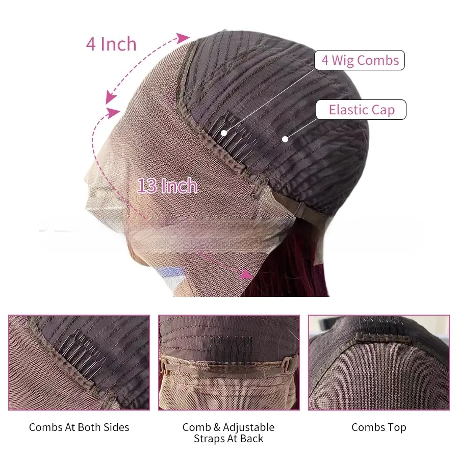 Real Human Hair Former Lace Head Cap Gradient Wig - 13X4 Lace Headgear