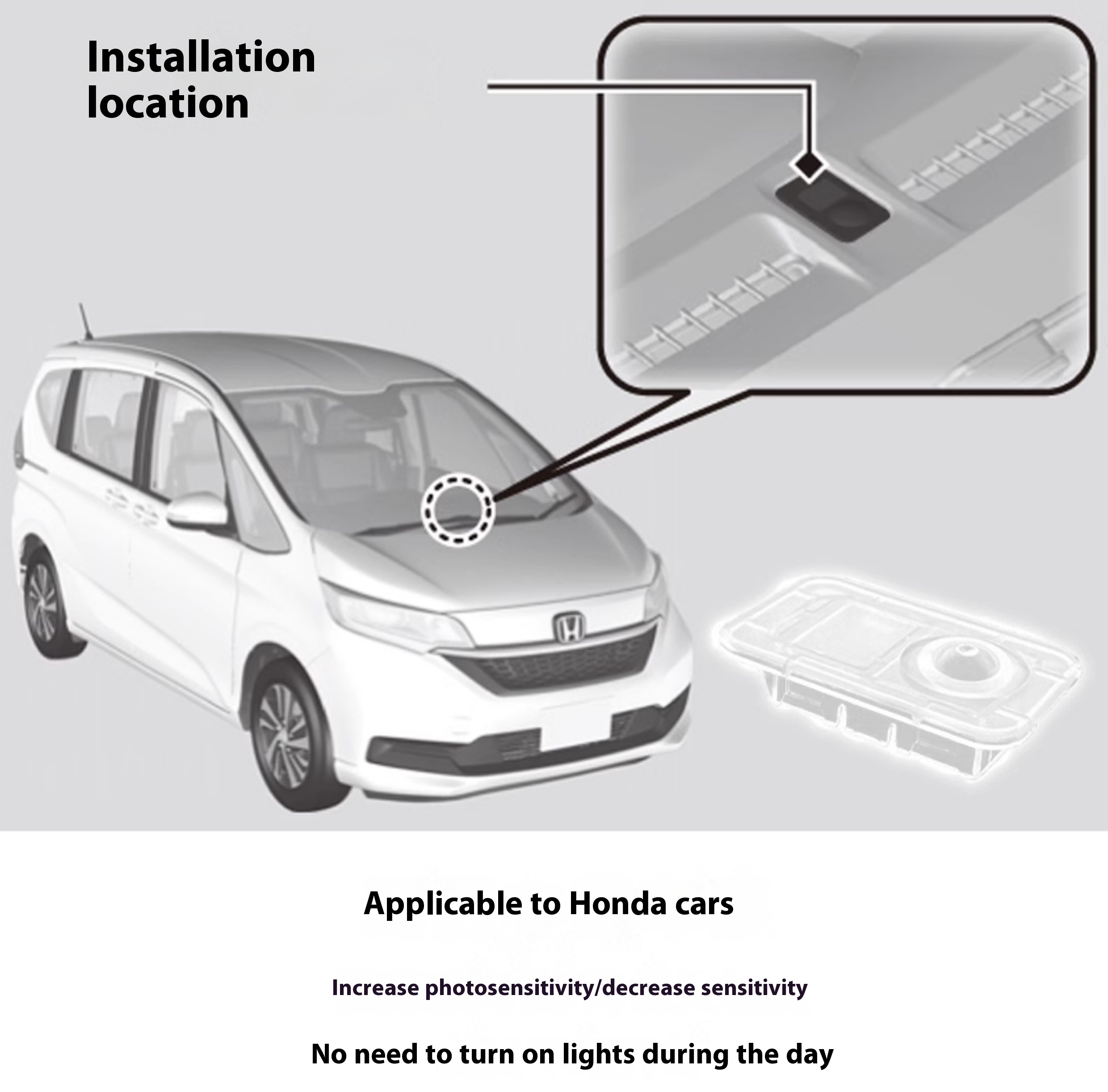 Suitable For  Jade CRV Haoying Civic Automatic Headlight Sensor Cover Cap