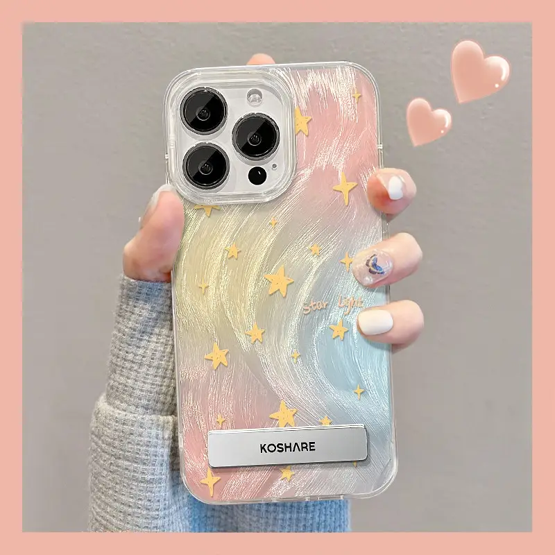 Suitable For 15 Phone Case Smudging Star Bracket