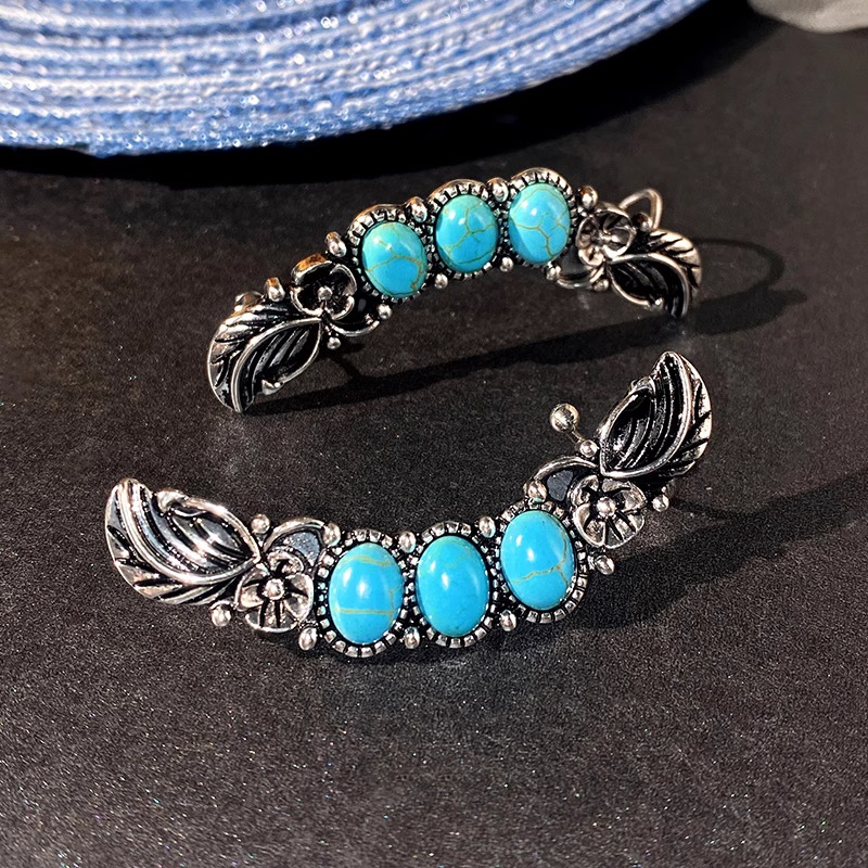 Turquoise Retro Earrings Ear Clip
