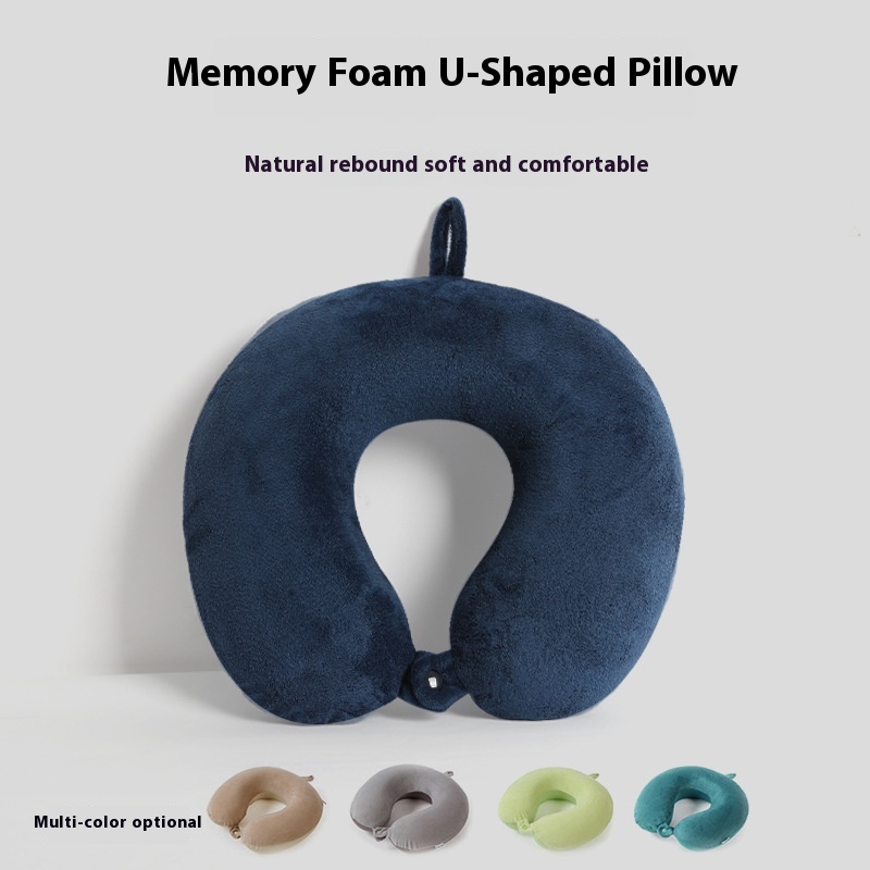 Memory Foam U-shaped Pillow Cold And Warm Two Sides Neck Pillow