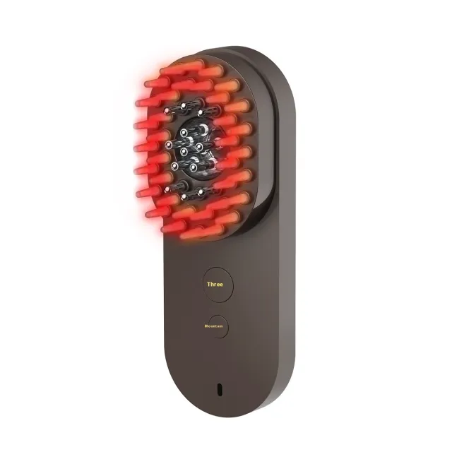 Smart Massage Comb Red Light Head Care Fluffy Hair Care Black - Shop at LoveMi