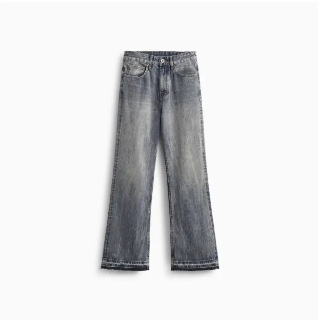 Loose Straight Leg Micro Flared Jeans For Men