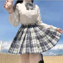 Gentle Knife Grid Skirt-S