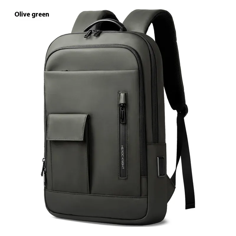 Lightweight Business Commute Leisure Travel Men's Backpack - Olive