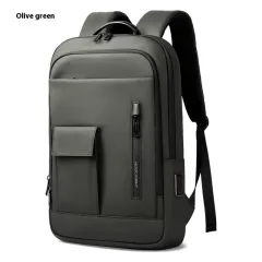 Lightweight Business Commute Leisure Travel Men's Backpack - Olive - View 1