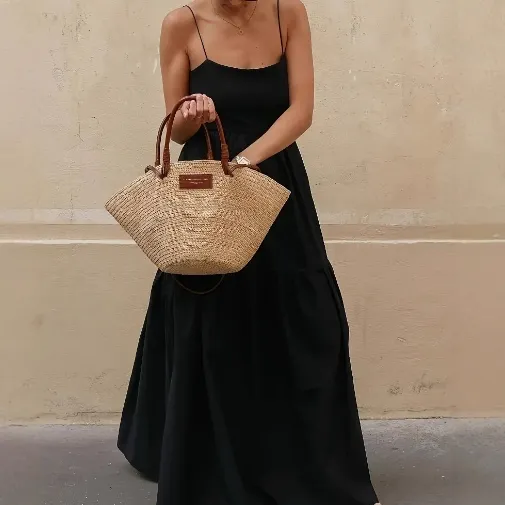 Women's A Line Skirt Backless Sling Dress Black - Shop at LoveMi