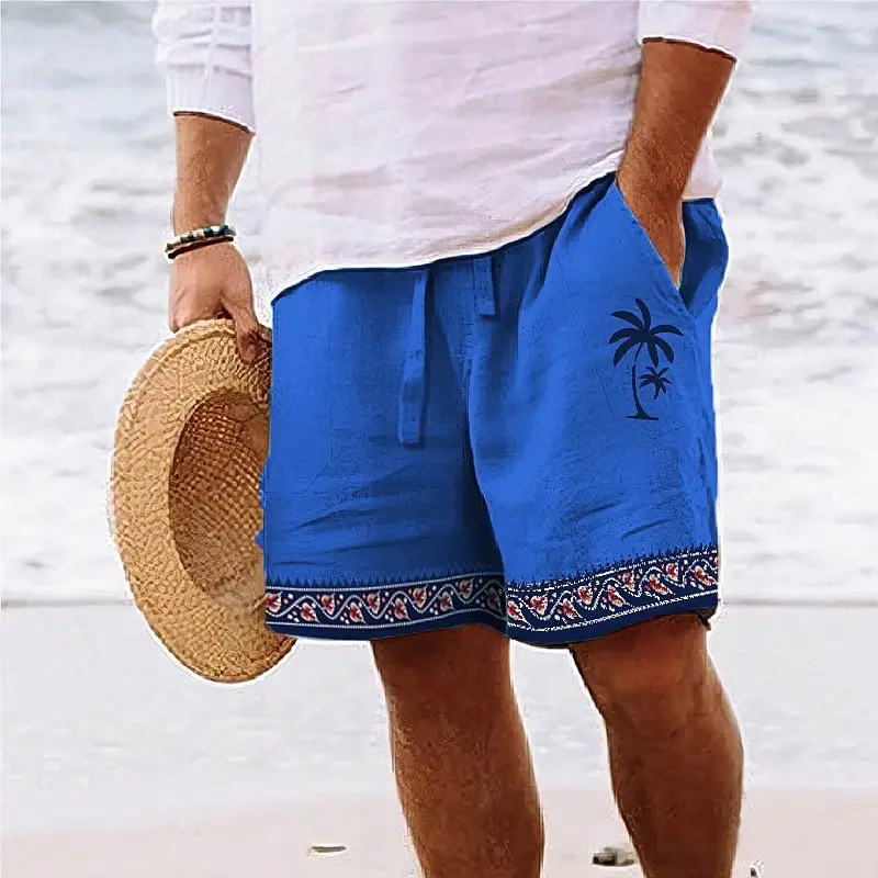 Print Beach Shorts Summer Fashion Loose Drawstring Short Pants