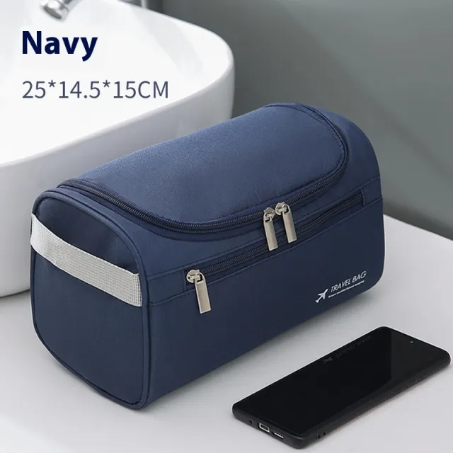 Portable Large Capacity Waterproof Storage Cosmetic Bag Blue - Shop at LoveMi