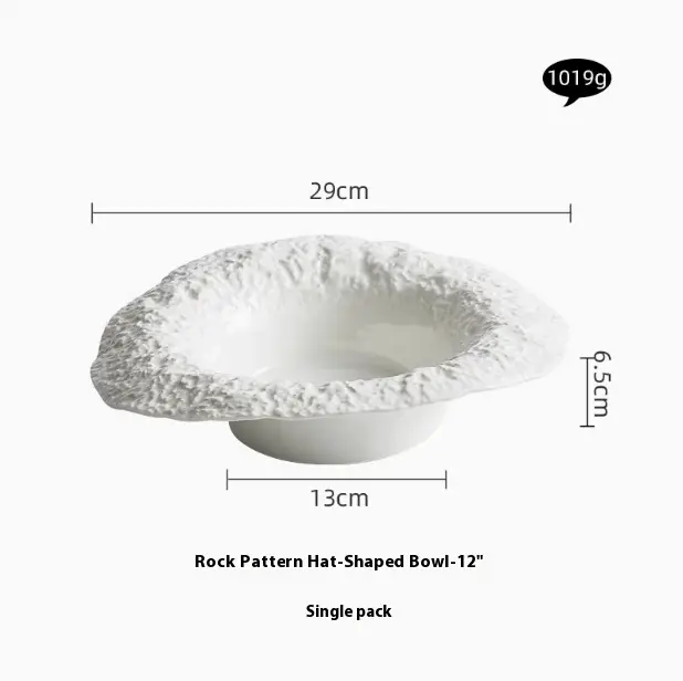 Straw Hat Plate Ceramic Deep Plate Dinner Plate Soup Bowl Salad Bowl