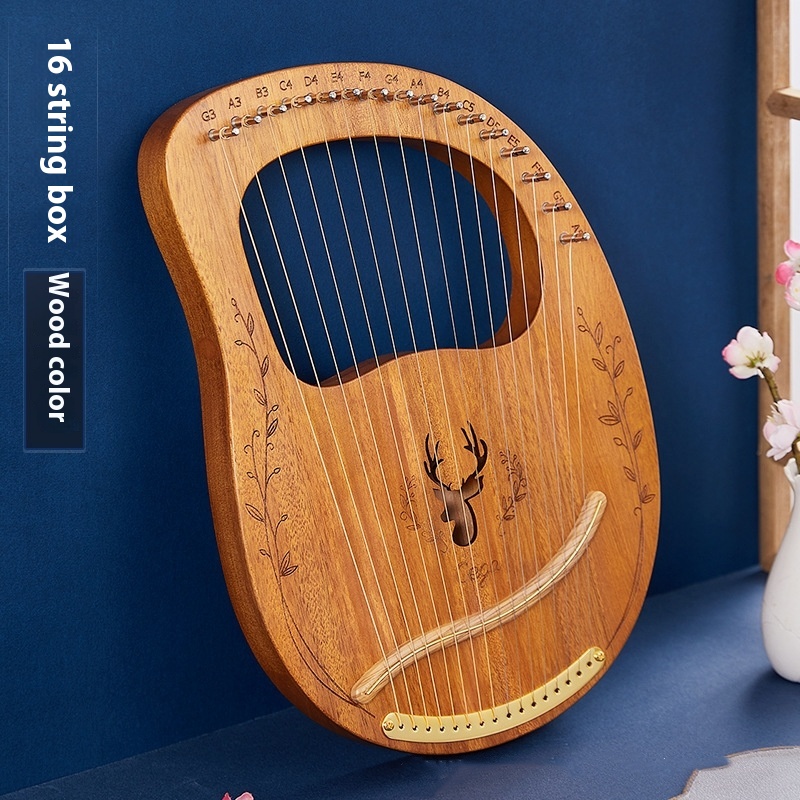 16 String Small Harp Easy To Learn Portable Stringed Instrument