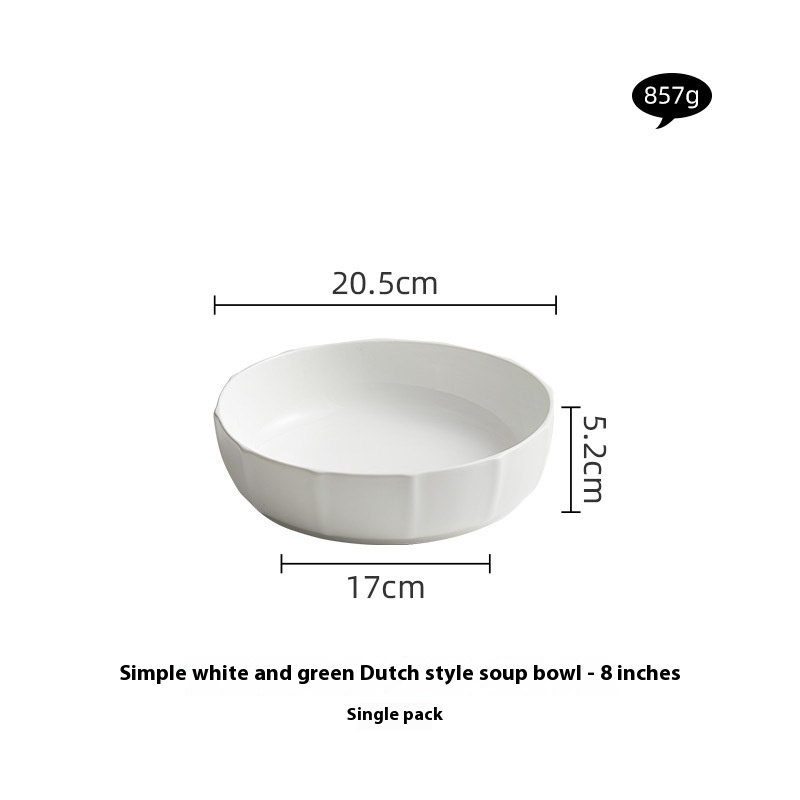 White Ceramic Rice Bowl Household Single Small Spoon