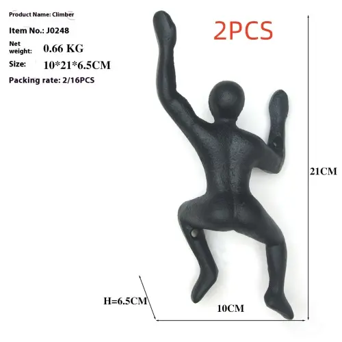 Cast Iron Climbing Villain Decorative Hook Athlete Wall Decoration
