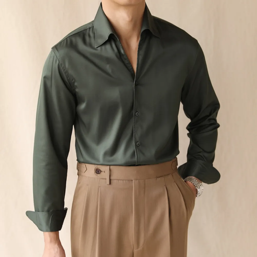 One-piece Collar Long-sleeved Shirt