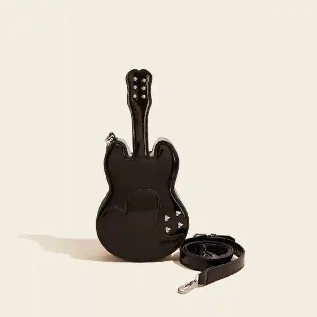 Guitar Creative Arts Crossbody All match Shoulder Bag Black - Shop at LoveMi