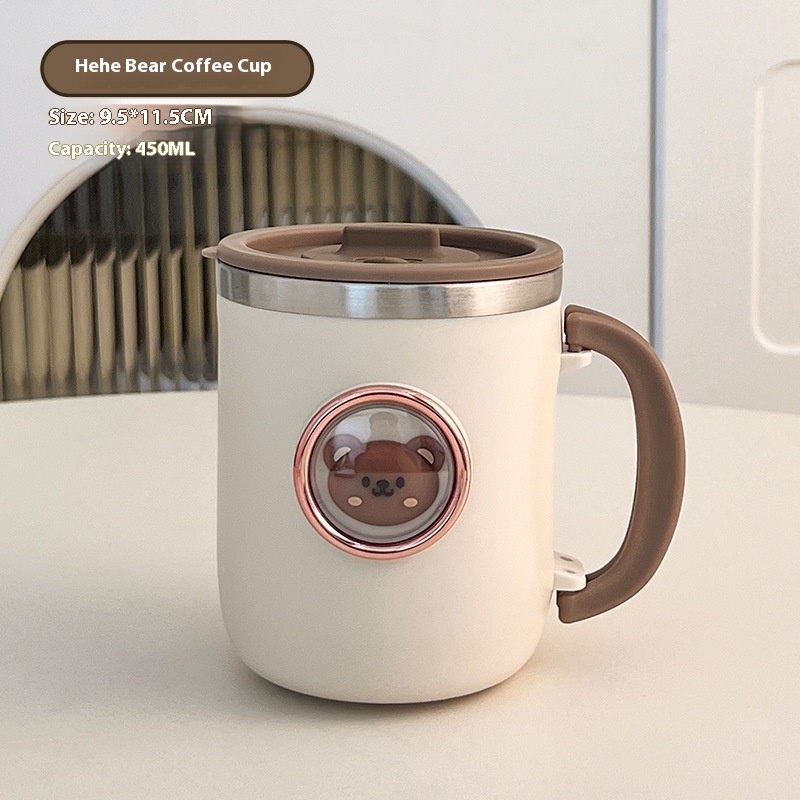 كوب ماء عصري من الستانلس ستيل مع مقبض محمول وقابل للطي للأزواج