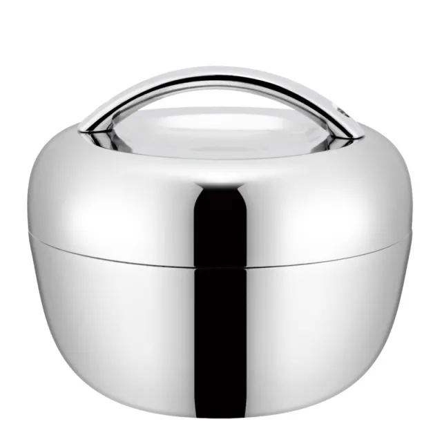 Stainless Steel Lunch Box Portable Double layer Insulated Bento Box Silver Handle - Shop at LoveMi