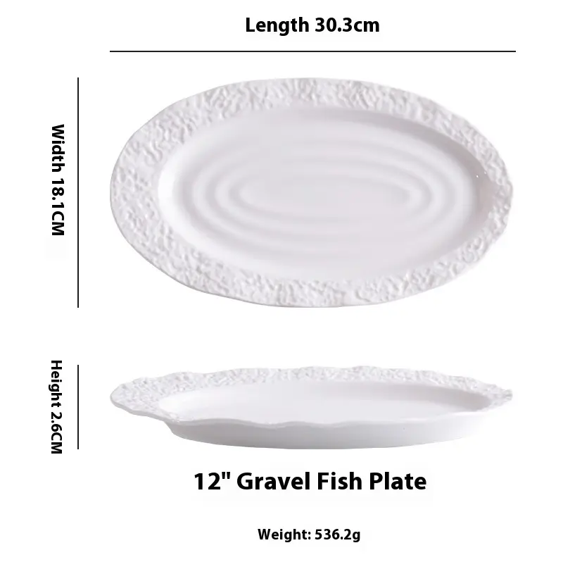 Ceramic Good-looking Plate Household Large Sized Creative Simple Tableware