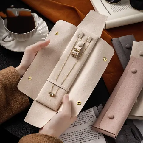 Necklace Storage Bag Solid Color