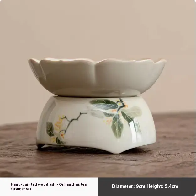 Hand-painted Osmanthus Tea Strainer Ceramic Tea Set Accessories