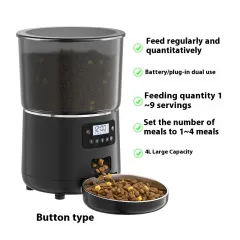 Pet 4L Smart Graffiti APP Automatic Pet Feeder - Black Button Pff040 - View 1
