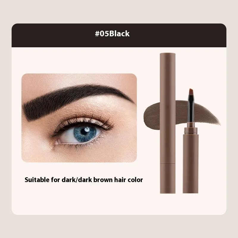 Shaping Natural Color Rendering Double-headed Eyebrow Cream - 05 Black