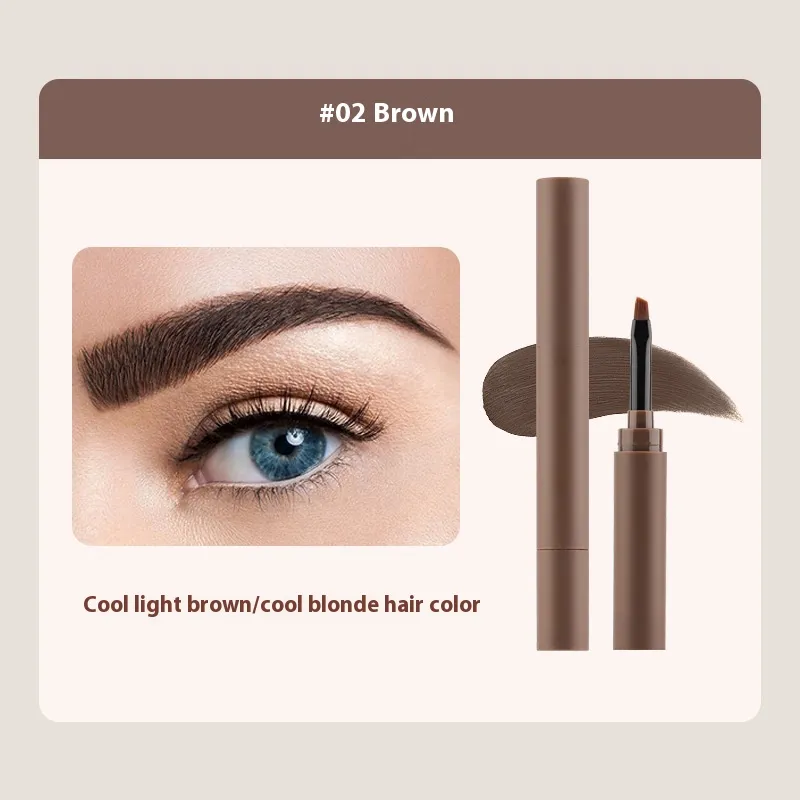 Shaping Natural Color Rendering Double-headed Eyebrow Cream - 02 Brown